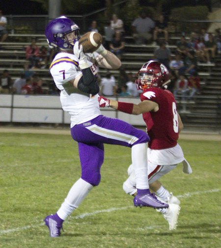 Tigers end losing streak as they host Tulare Western Friday in home opener Lemoore's Will Schalde caught a pass that led to a go ahead touchdown.
